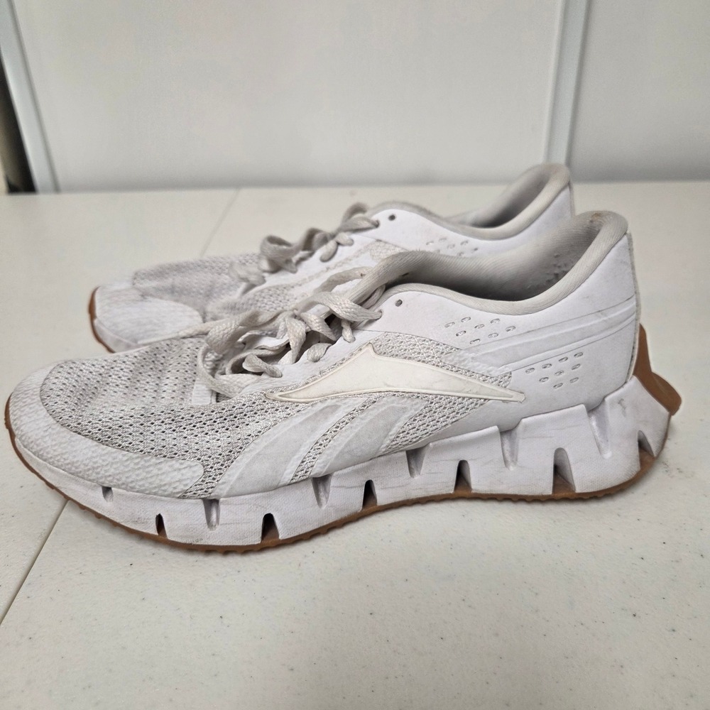 Reebok Zig Dynamica 3 Womens Running Shoes White Gum HR1202 Size 8.5